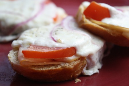 Mini Toasted Turkey & Mozzarella Sandwiches