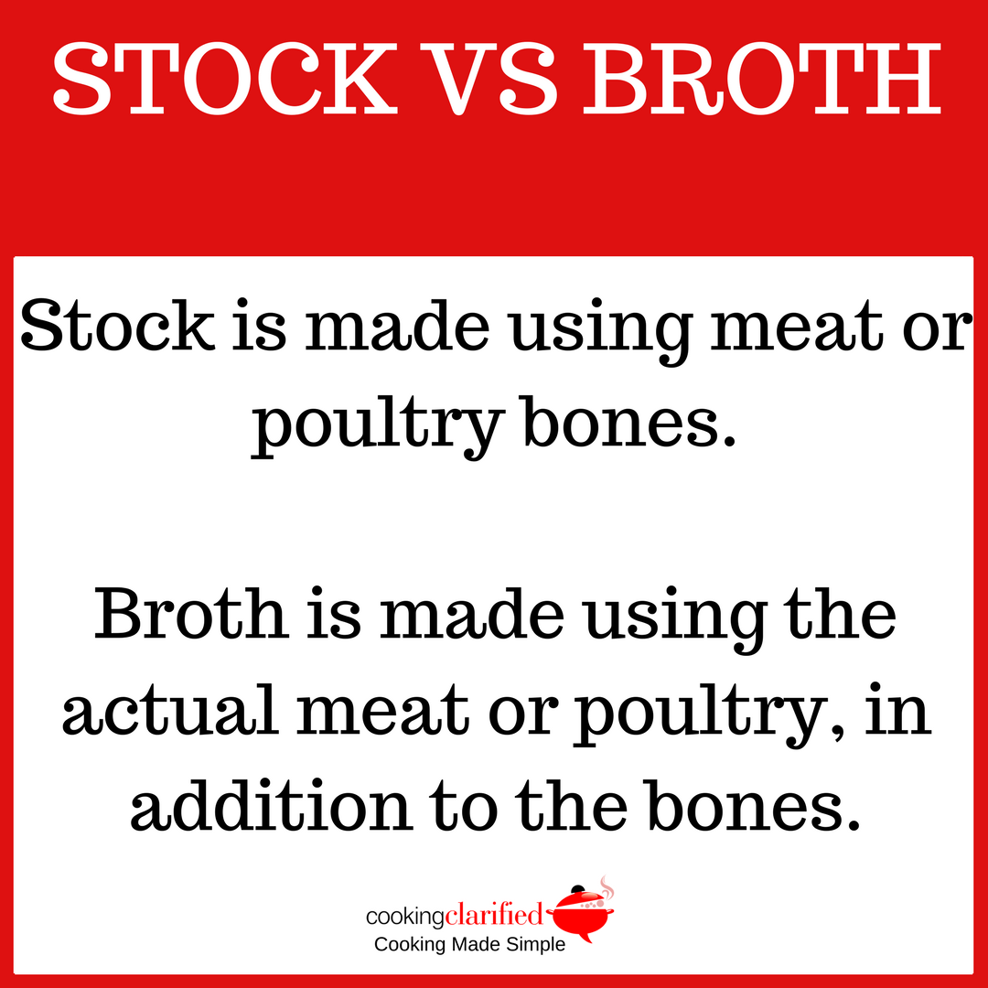 Stock vs broth