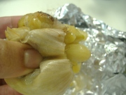Squeezing Roasted Garlic
