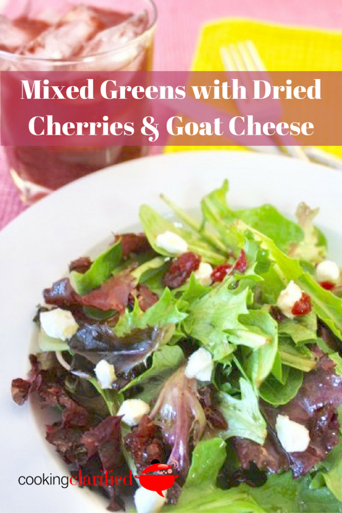 Mixed Greens with Dried Cherries & Goat Cheese