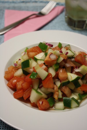 Cucumber Tomato & Onion Salad