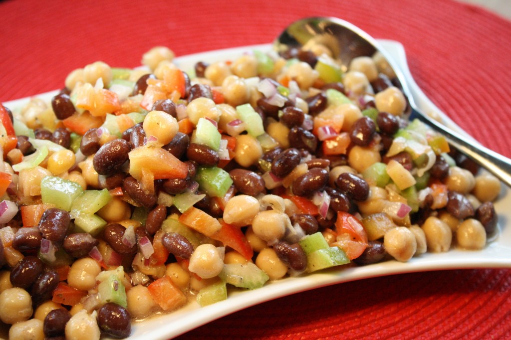 Black Bean Chickpea Salad