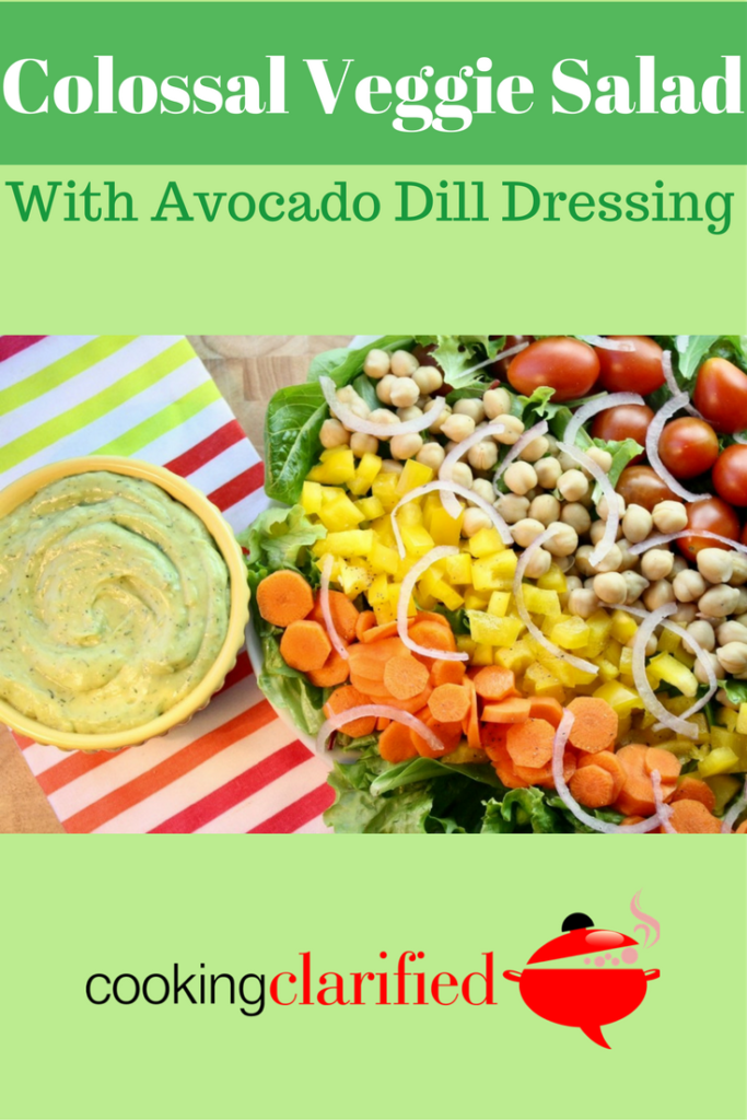 Colossal Veggie Salad with Avocado Dill Dressing