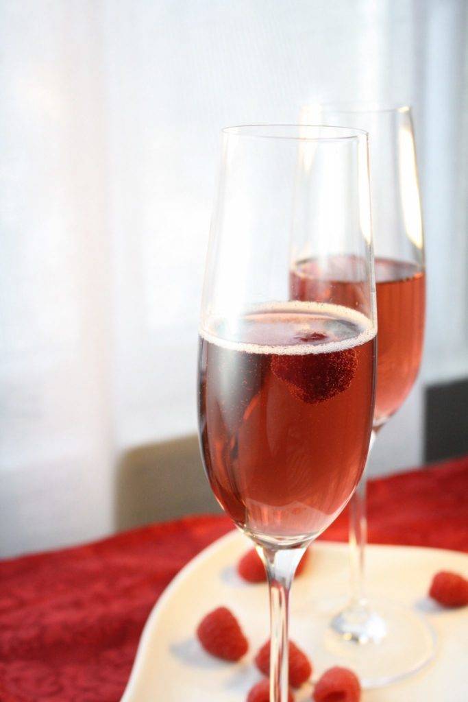 Raspberry Champagne Cocktail Cooking Clarified
