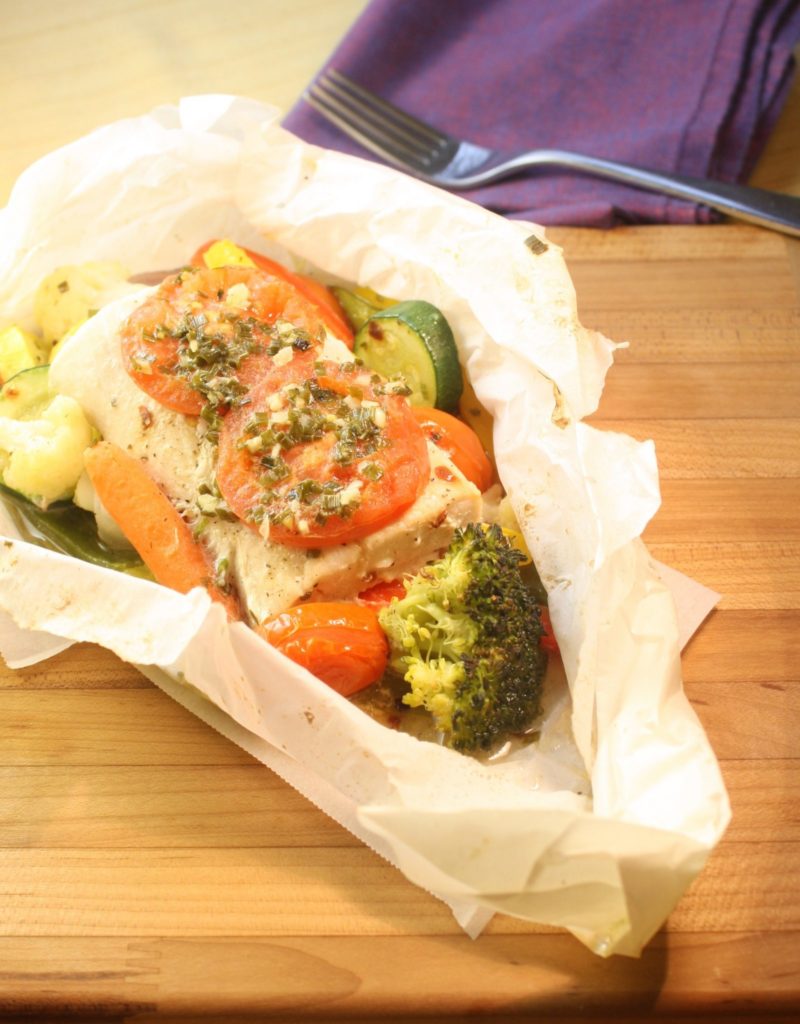 How to Cook Fish in Parchment – Mahi Mahi with Vegetables & Garlic-Chive Butter