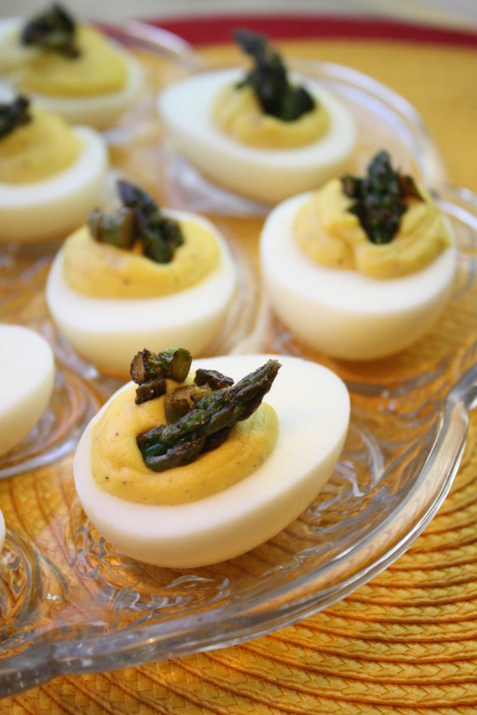 Asparagus-Topped Deviled Eggs