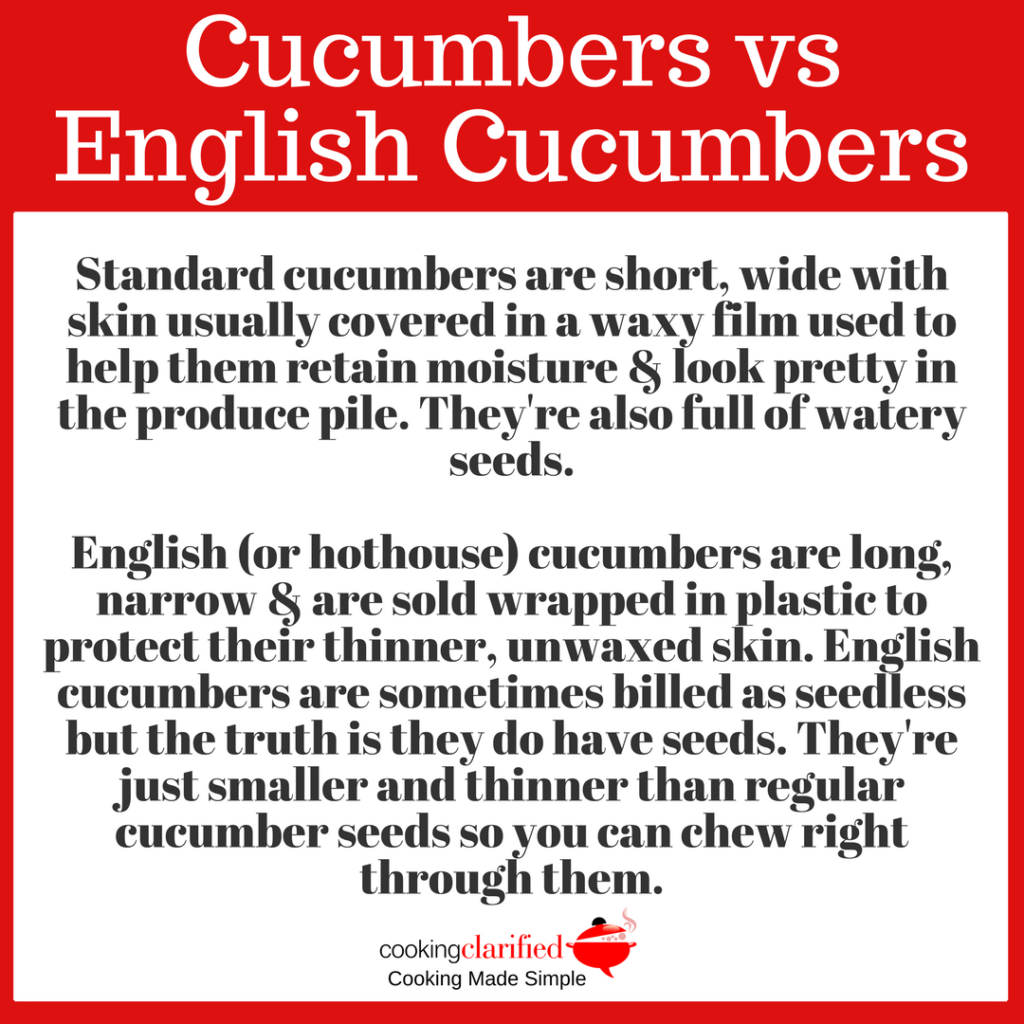 Cucumbers vs English Cucumbers