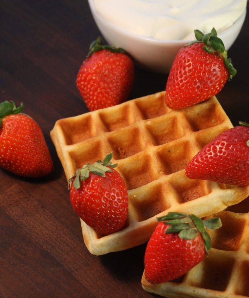 Learning how to make crisp waffles has been a breakfast game-changer! I love to hear that telltale crunch when I take a bite of one and it's still crisp after I've drowned it in maple syrup or berries and whipped cream or if I'm feeling crazy, all three. This recipe makes it so easy!