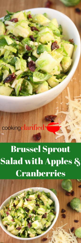 Brussel Sprout Salad with Apples and Cranberries