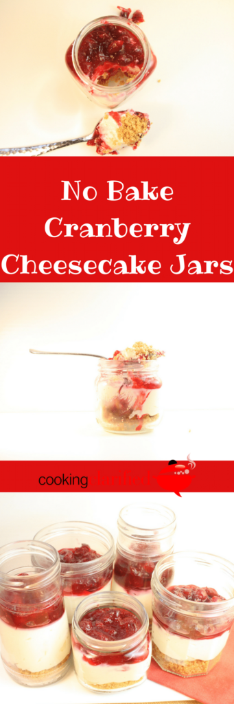 No Bake Cranberry Cheesecake Jars PIN