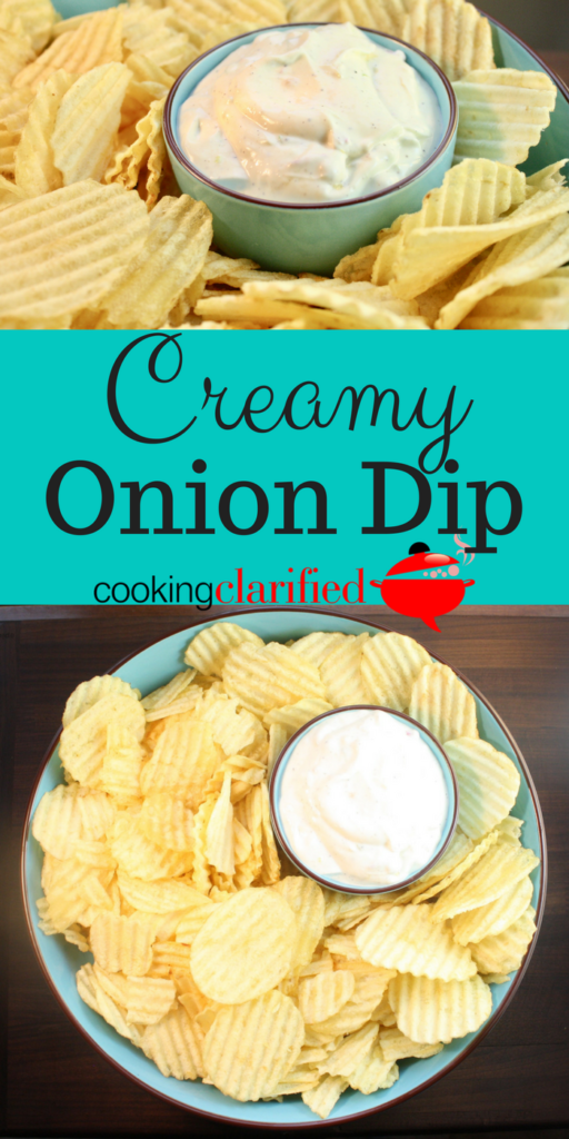 You need this Creamy Onion Dip in your life. It is the onioniest (not a real word) of onion dips. Seriously, there are three different onion variations in this one - minced red onion, chopped green onion and onion powder. All the onions. All the time. Onions for dayyyyssss. Grab a bowl and stir  this baby up in minutes - or as fast as you can mince the red onion and chop the green ones.