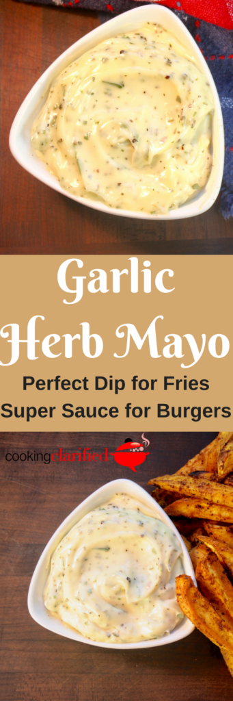 This Garlic Herb Mayo is the perfect condiment for fries and it makes a delicious addition to your favorite sandwich or burger. Make it once and you'll want to put it on everything!