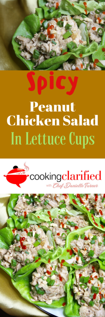 Spicy Peanut Chicken Salad in Lettuce Cups PIN