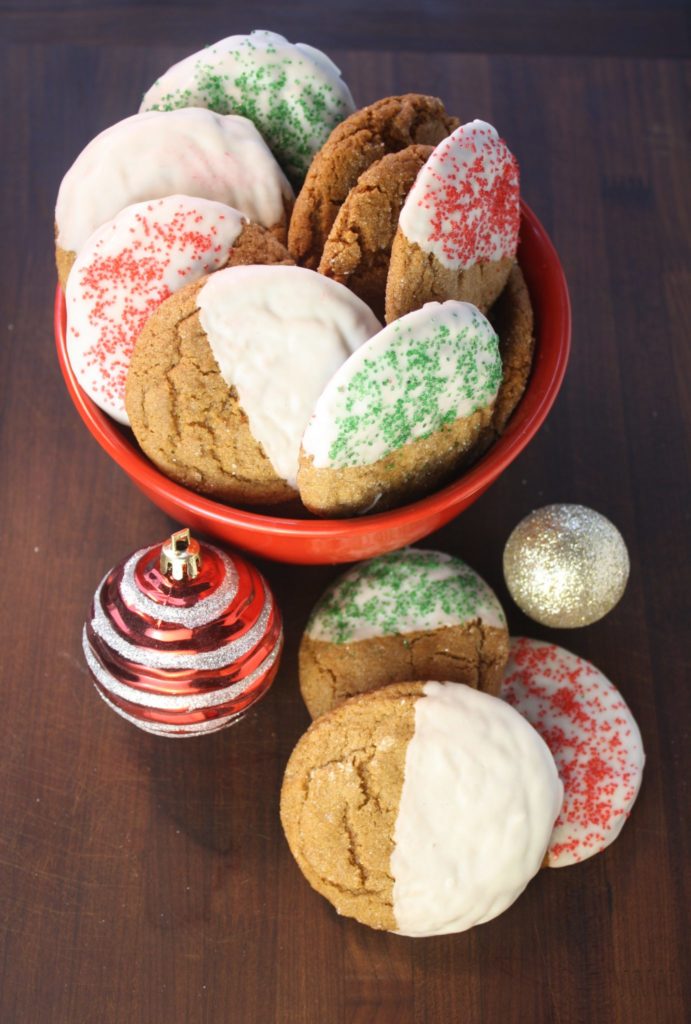 Molasses Spice Cookies with White Chocolate