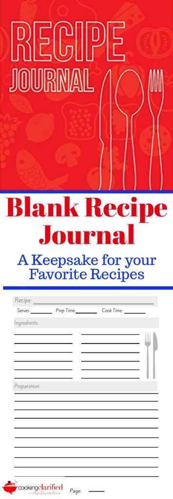Blank Recipe Journal