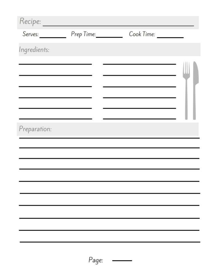 Blank Recipe Journals Recipe Journal Cooking Clarified