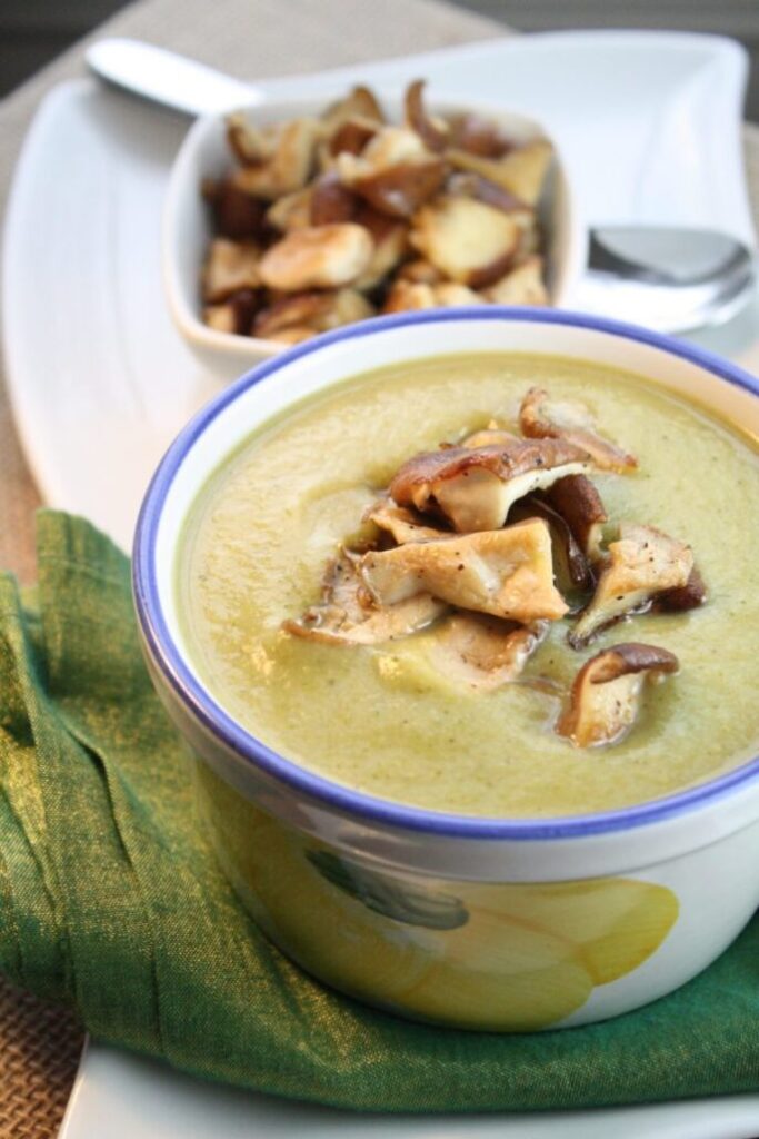 Creamy Broccoli Soup with Mushrooms Web Story Poster